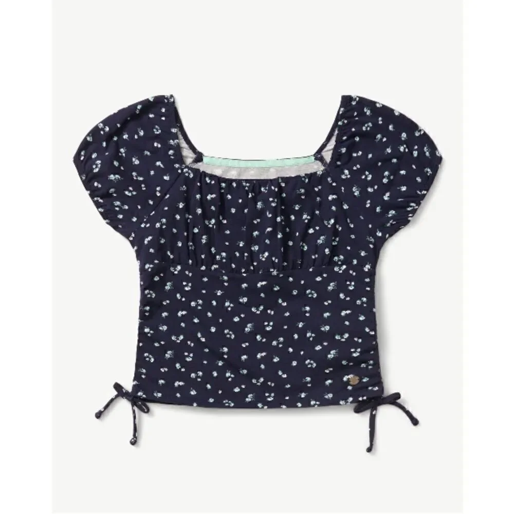 Justice Girls Puff Short Sleeve Cinched Top Shirt, Size XL (16/18)